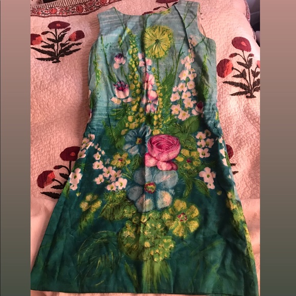 Vintage beautiful floral shift dress - Picture 10 of 11